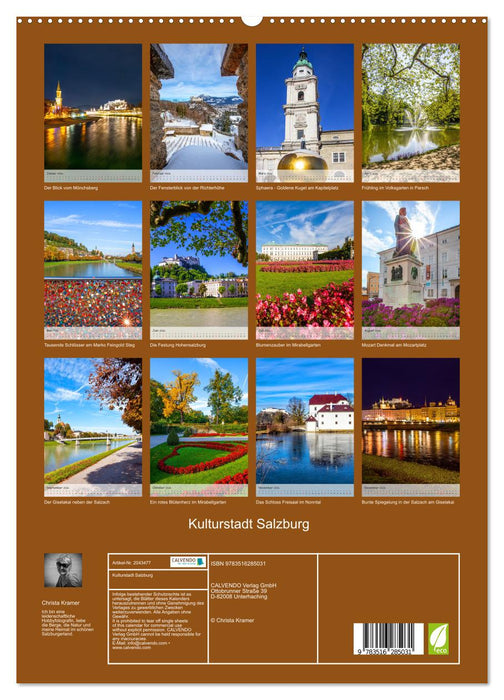 Kulturstadt Salzburg (CALVENDO Premium Wandkalender 2026)