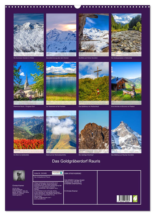Das Goldgräberdorf Rauris (CALVENDO Wandkalender 2026)