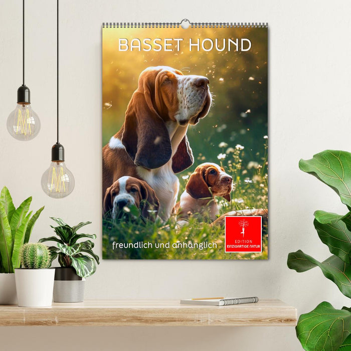 Basset Hound - freundlich und anhänglich (CALVENDO Wandkalender 2026)