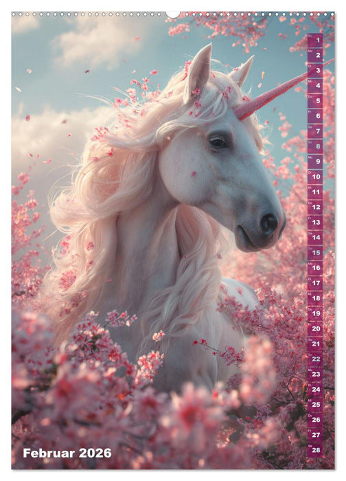 Märchenhafte Einhornreise - Ein Jahr voller Magie (CALVENDO Wandkalender 2026)