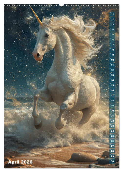 Märchenhafte Einhornreise - Ein Jahr voller Magie (CALVENDO Wandkalender 2026)