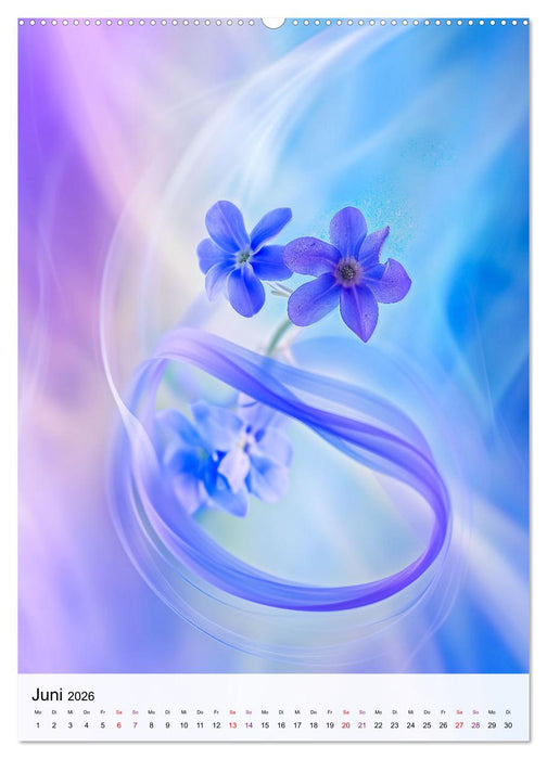 Farbexplosion in Blütenform (CALVENDO Wandkalender 2026)