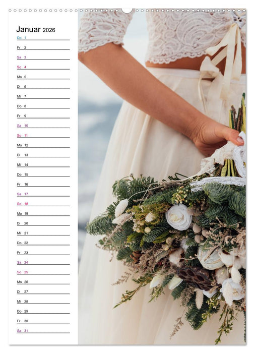 Lust auf Hochzeit - Planer (CALVENDO Premium Wandkalender 2026)