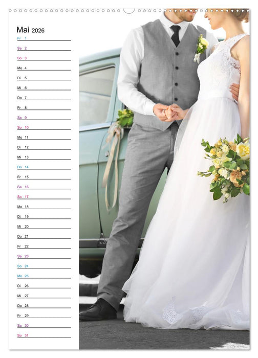 Lust auf Hochzeit - Planer (CALVENDO Premium Wandkalender 2026)
