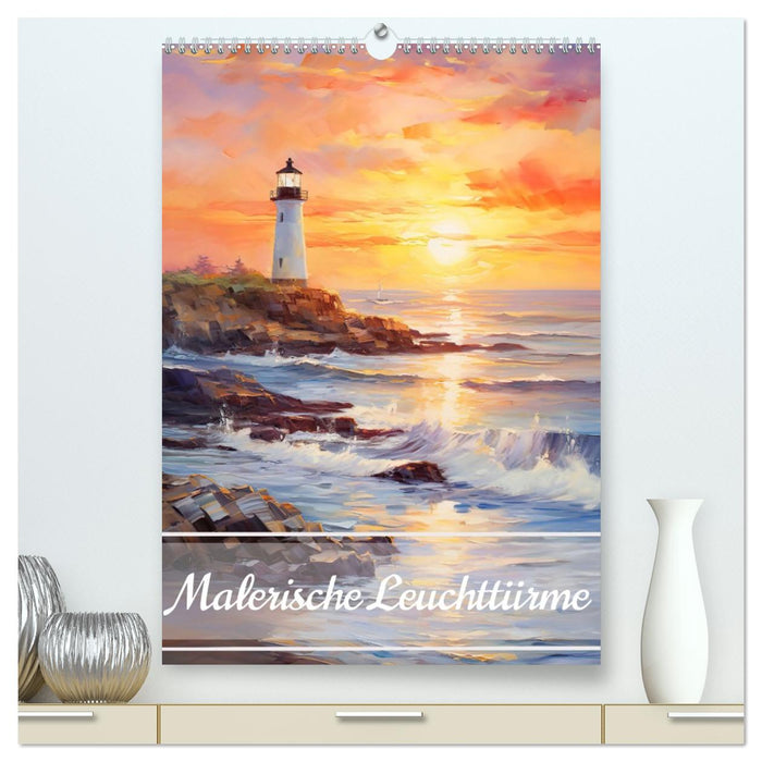 Malersiche Leuchttürme (CALVENDO Premium Wandkalender 2026)