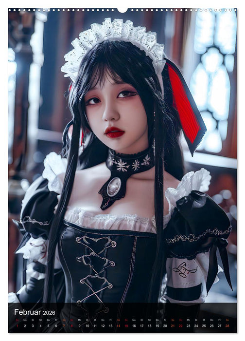 Anime-Girls - Japanische Kawaii-Schönheiten im Anime-Stil (CALVENDO Premium Wandkalender 2026)