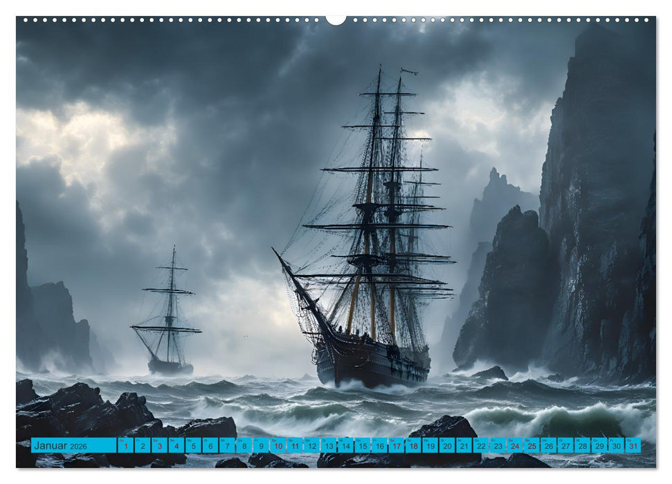 Erinnerungen an das Meer. Die Schifffahrt von einst (CALVENDO Wandkalender 2026)