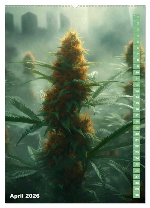 Rauschende Aussichten - Der ultimative Cannabis-Kalender (CALVENDO Wandkalender 2026)