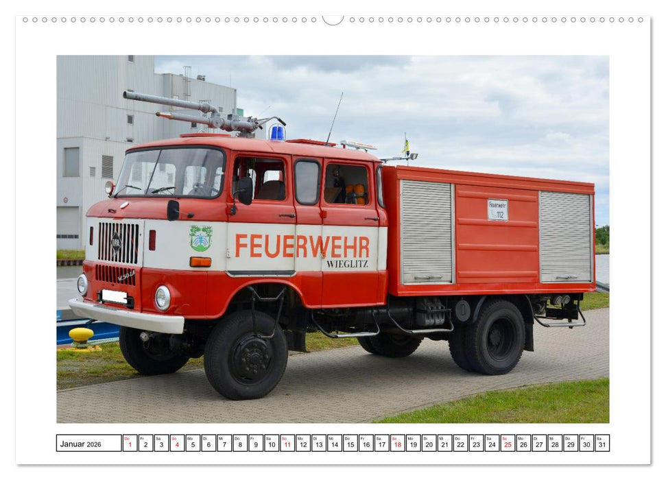 Einsatzfahrzeuge der DDR (CALVENDO Wandkalender 2026)