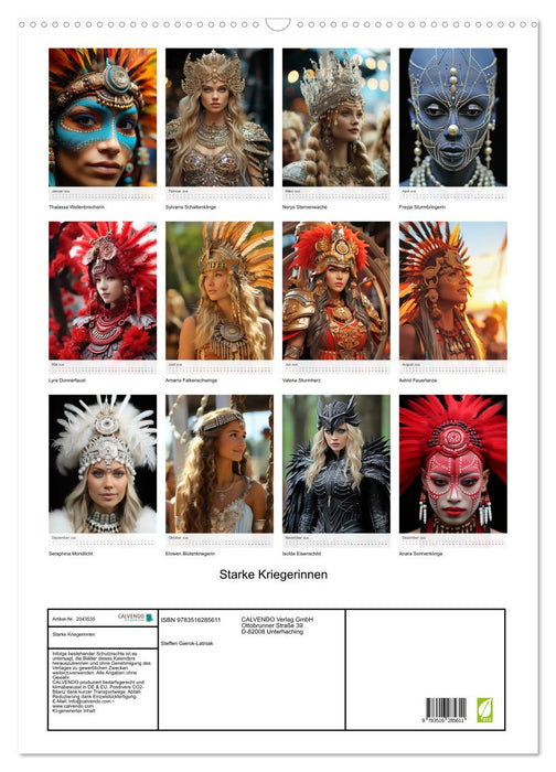 Starke Kriegerinnen (CALVENDO Wandkalender 2026)