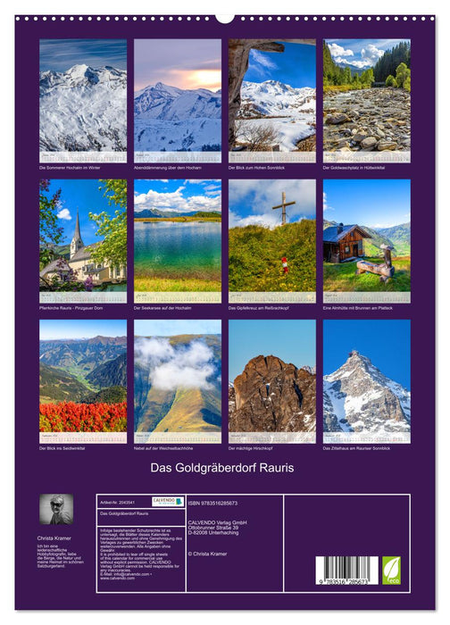 Das Goldgräberdorf Rauris (CALVENDO Premium Wandkalender 2026)