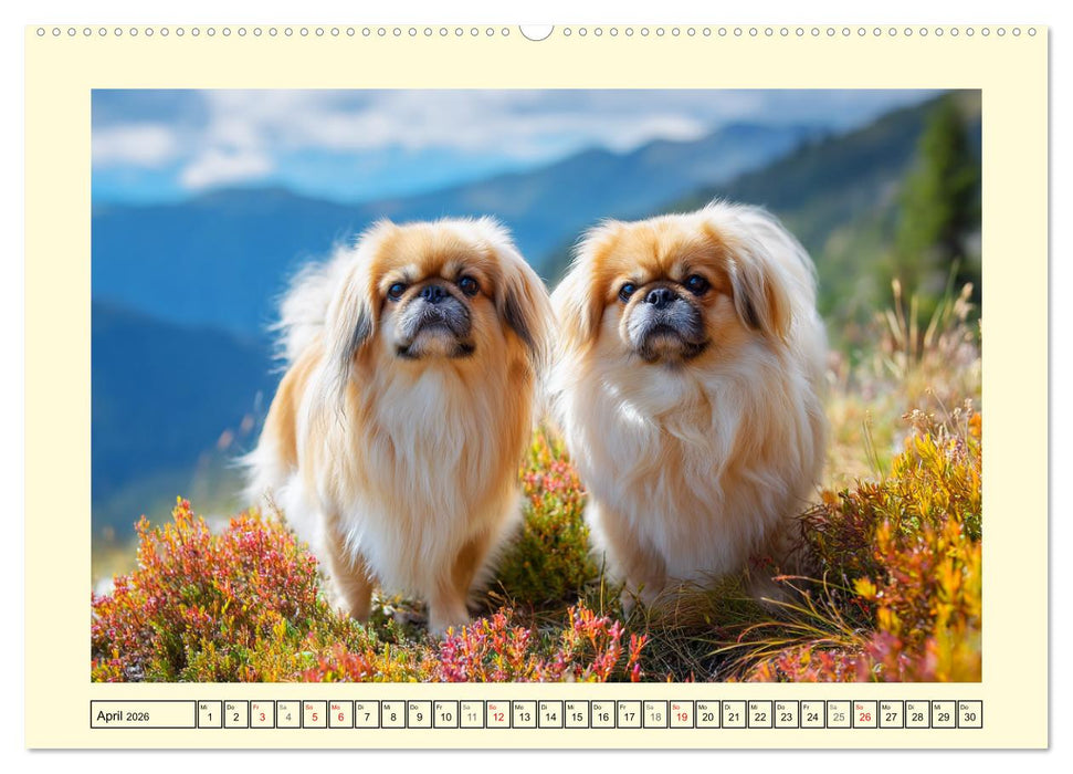 Zauberhafte Pekinesen. Charmante und stolze Hunde zum Verlieben (CALVENDO Wandkalender 2026)