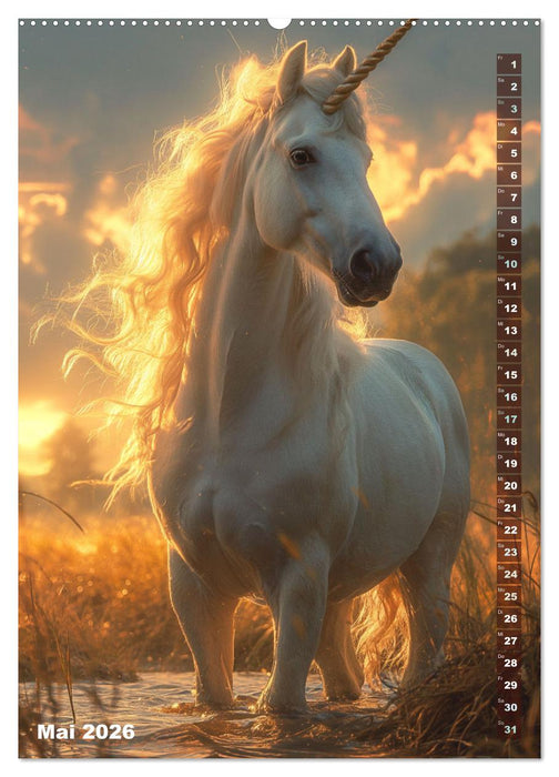 Märchenhafte Einhornreise - Ein Jahr voller Magie (CALVENDO Premium Wandkalender 2026)