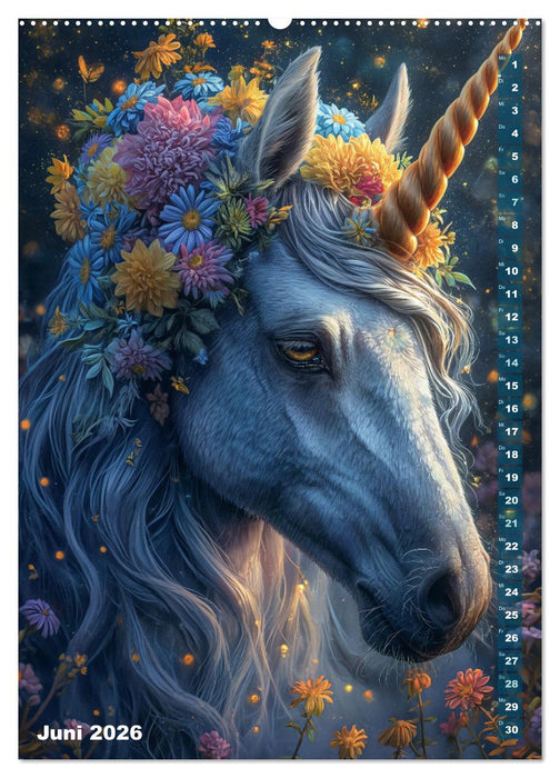 Märchenhafte Einhornreise - Ein Jahr voller Magie (CALVENDO Premium Wandkalender 2026)