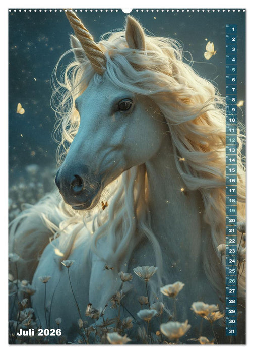 Märchenhafte Einhornreise - Ein Jahr voller Magie (CALVENDO Premium Wandkalender 2026)