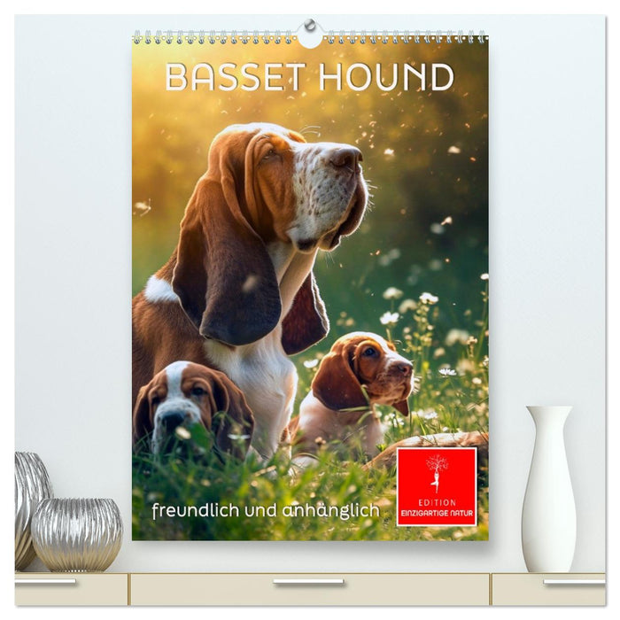 Basset Hound - freundlich und anhänglich (CALVENDO Premium Wandkalender 2026)
