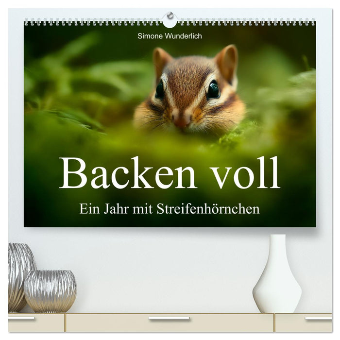 Backen voll - Ein Jahr mit Streifenhörnchen (CALVENDO Premium Wandkalender 2026)