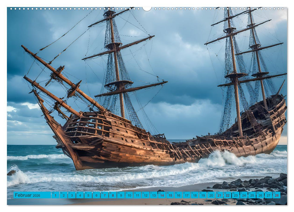 Erinnerungen an das Meer. Die Schifffahrt von einst (CALVENDO Premium Wandkalender 2026)