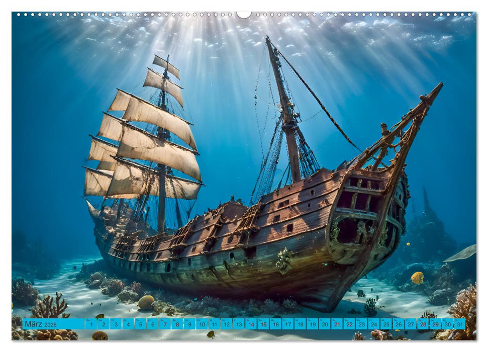 Erinnerungen an das Meer. Die Schifffahrt von einst (CALVENDO Premium Wandkalender 2026)