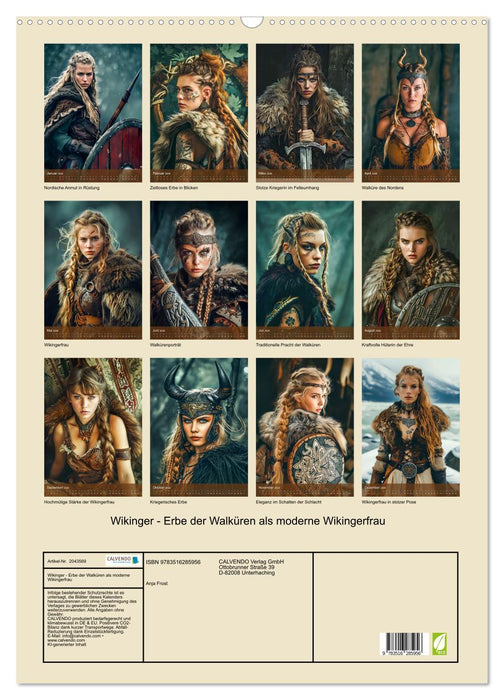 Wikinger - Erbe der Walküren als moderne Wikingerfrau (CALVENDO Wandkalender 2026)