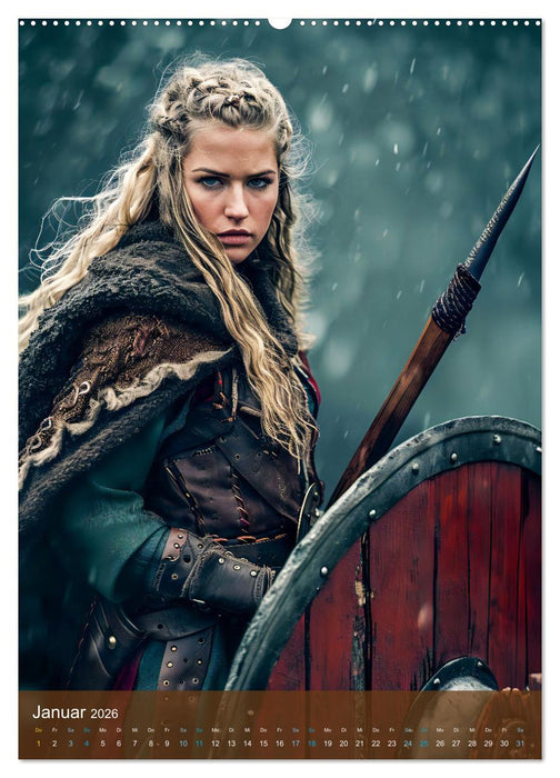 Wikinger - Erbe der Walküren als moderne Wikingerfrau (CALVENDO Wandkalender 2026)