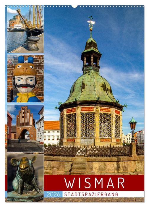 Wismar - Stadtspaziergang (CALVENDO Wandkalender 2026)