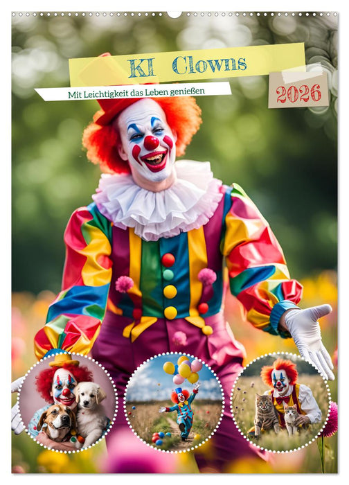 KI Clowns Mit Leichtigkeit das Leben genießen (CALVENDO Wandkalender 2026)