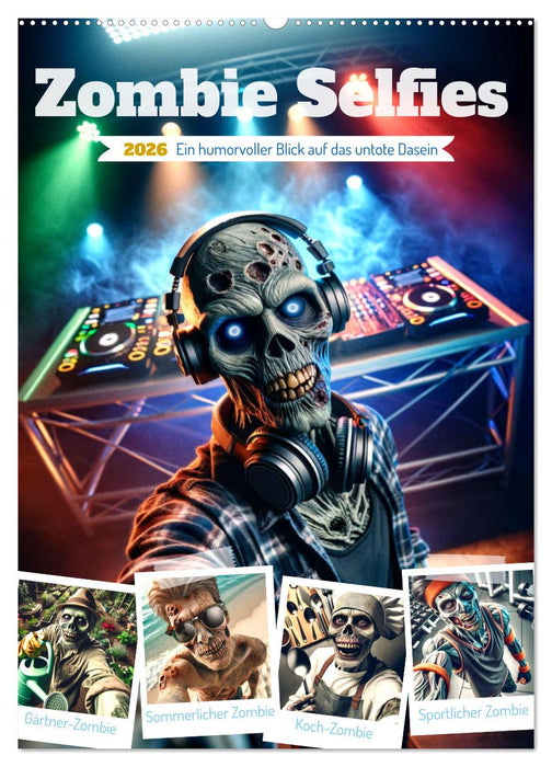 Zombie Selfies - Ein humorvoller Blick auf das untote Dasein (CALVENDO Wandkalender 2026)