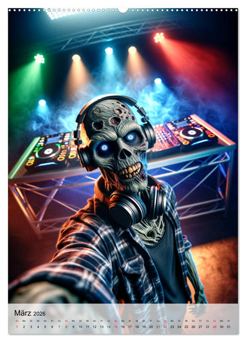 Zombie Selfies - Ein humorvoller Blick auf das untote Dasein (CALVENDO Wandkalender 2026)