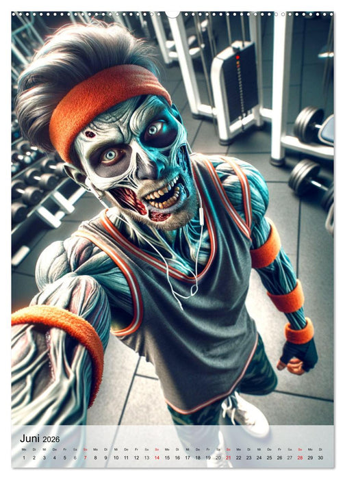 Zombie Selfies - Ein humorvoller Blick auf das untote Dasein (CALVENDO Wandkalender 2026)