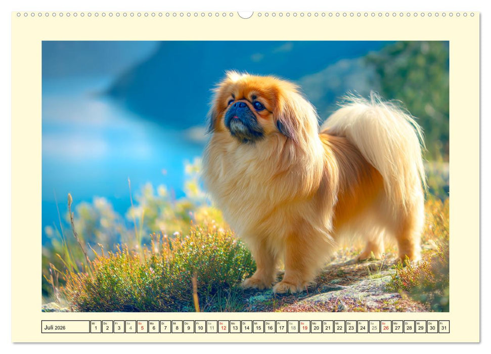 Zauberhafte Pekinesen. Charmante und stolze Hunde zum Verlieben (CALVENDO Premium Wandkalender 2026)