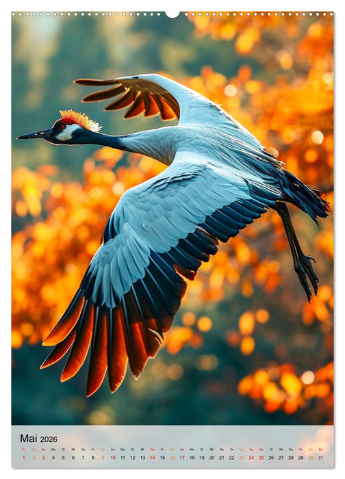 Vögel - Künstler im Flug (CALVENDO Premium Wandkalender 2026)