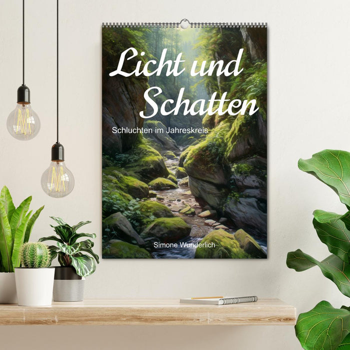 Licht und Schatten - Schluchten im Jahreskreis (CALVENDO Wandkalender 2026)