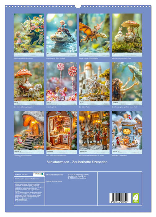 Miniaturwelten - Zauberhafte Szenerien (CALVENDO Premium Wandkalender 2026)