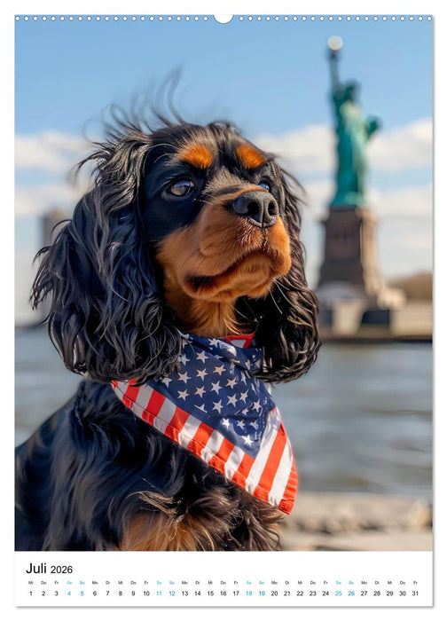Cavalier King Charles Spaniel - Lustige Weltenreise im Selfie-Modus (CALVENDO Premium Wandkalender 2026)