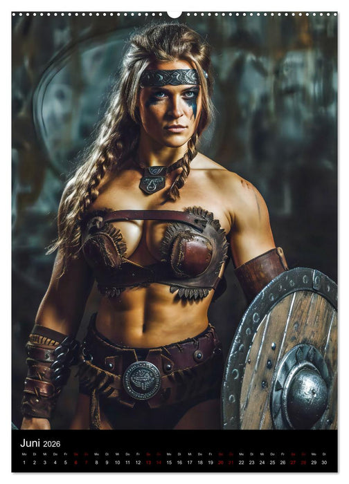 Wikinger - Stolze Walküren in Kampfbereitschaft (CALVENDO Wandkalender 2026)