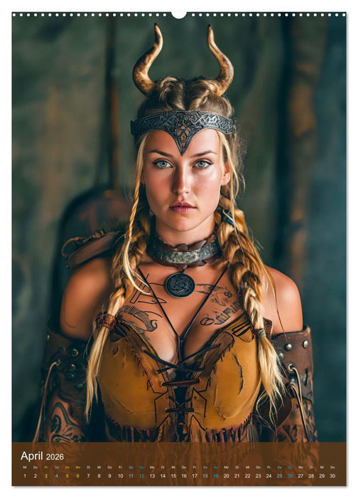 Wikinger - Erbe der Walküren als moderne Wikingerfrau (CALVENDO Premium Wandkalender 2026)