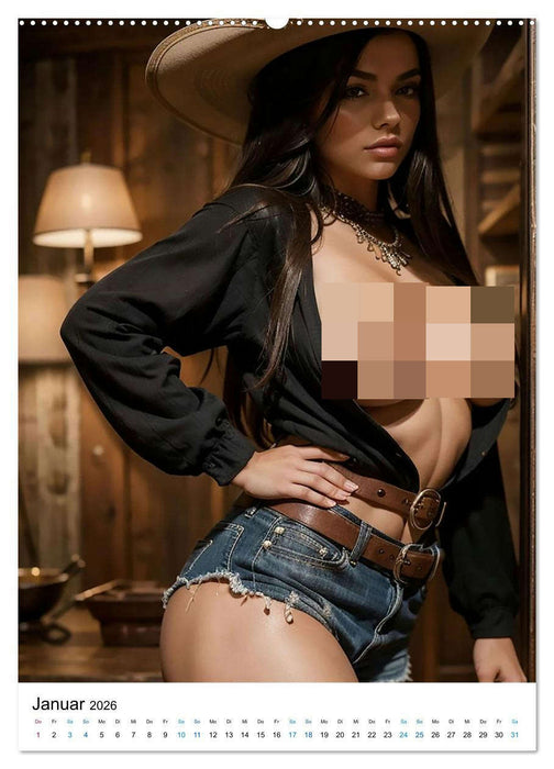 Sexy Cowgirls (CALVENDO Premium Wandkalender 2026)