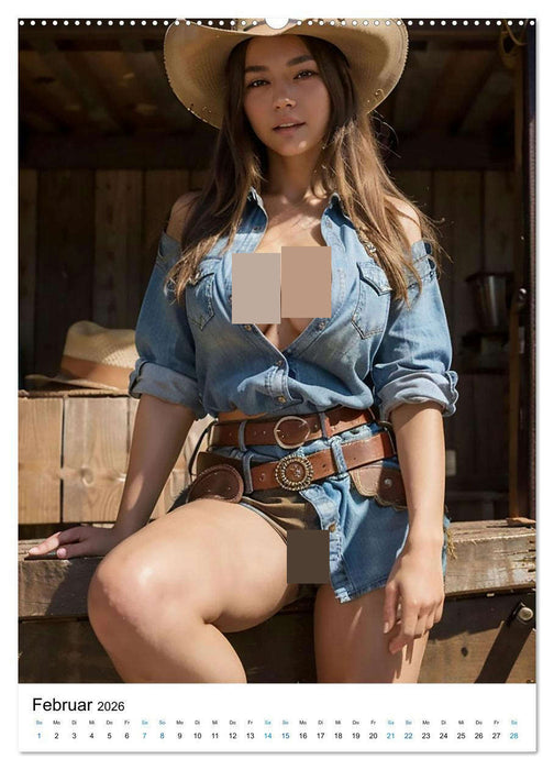 Sexy Cowgirls (CALVENDO Premium Wandkalender 2026)