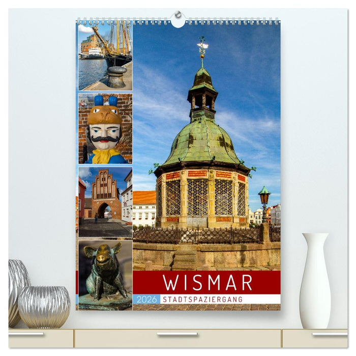 Wismar - Stadtspaziergang (CALVENDO Premium Wandkalender 2026)