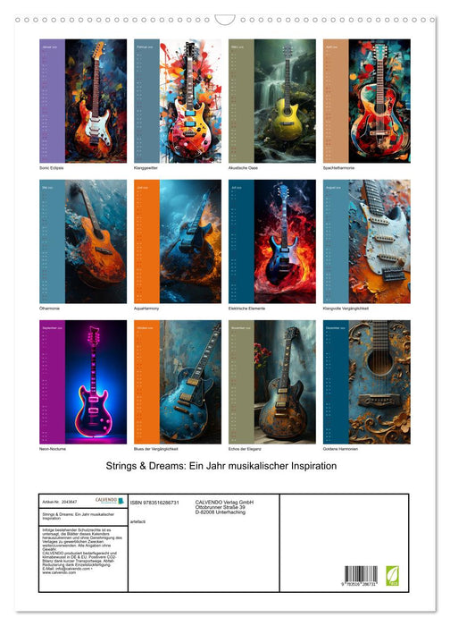Strings & Dreams: Ein Jahr musikalischer Inspiration (CALVENDO Wandkalender 2026)