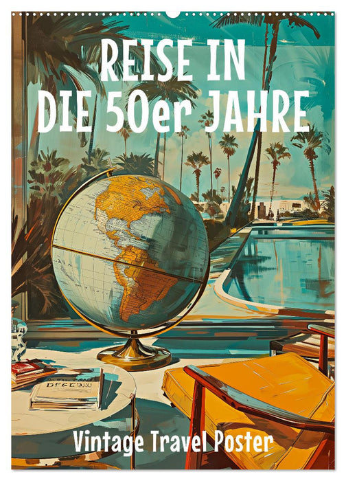 Reise in die 50er Jahre. Vintage Travel Poster. (CALVENDO Wandkalender 2026)