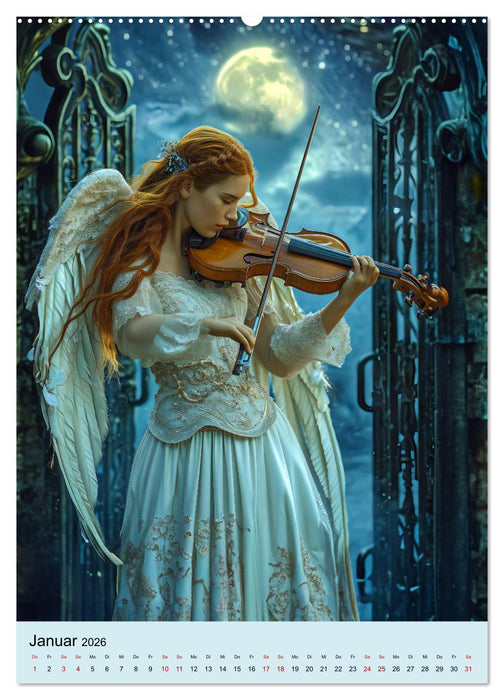 Engel - Eleganz mit himmlischen Attributen (CALVENDO Wandkalender 2026)