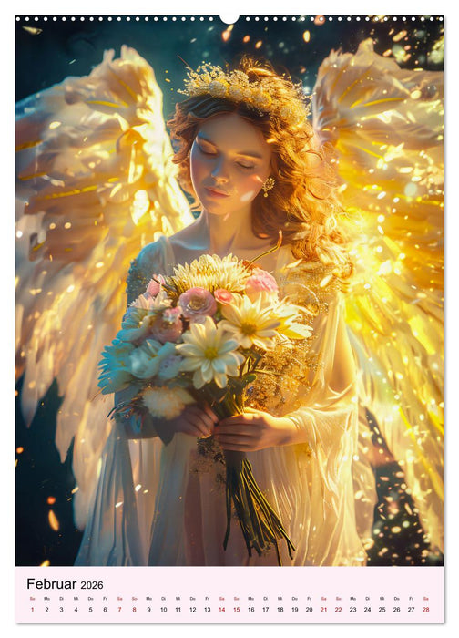 Engel - Eleganz mit himmlischen Attributen (CALVENDO Wandkalender 2026)