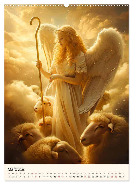Engel - Eleganz mit himmlischen Attributen (CALVENDO Wandkalender 2026)