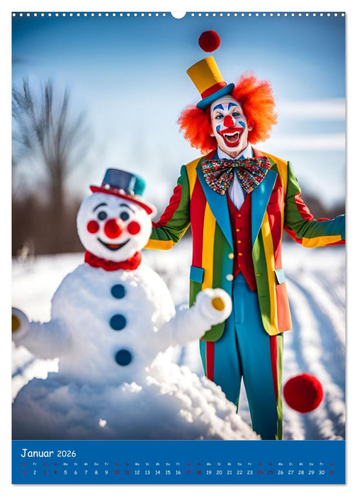 KI Clowns Mit Leichtigkeit das Leben genießen (CALVENDO Premium Wandkalender 2026)