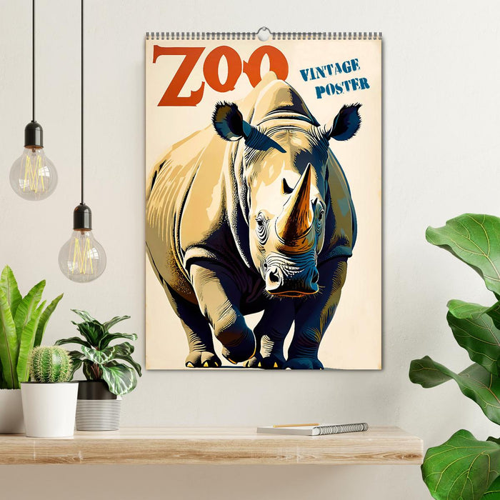 Zoo Vintage-Poster (CALVENDO Wandkalender 2026)