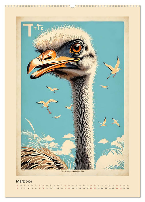 Zoo Vintage-Poster (CALVENDO Wandkalender 2026)