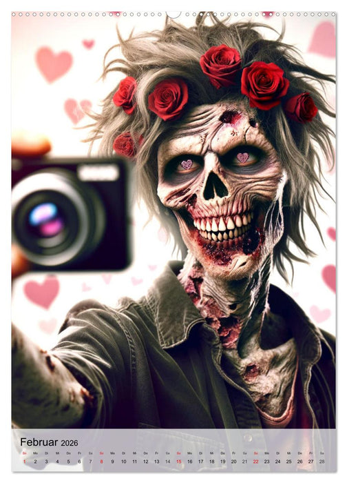 Zombie Selfies - Ein humorvoller Blick auf das untote Dasein (CALVENDO Premium Wandkalender 2026)