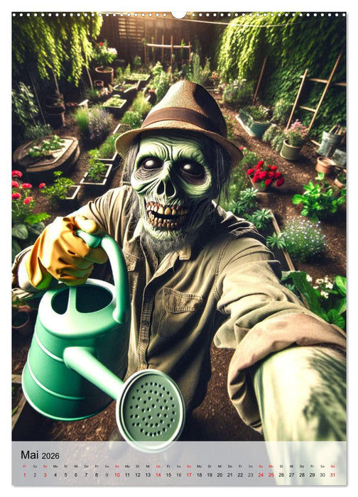 Zombie Selfies - Ein humorvoller Blick auf das untote Dasein (CALVENDO Premium Wandkalender 2026)